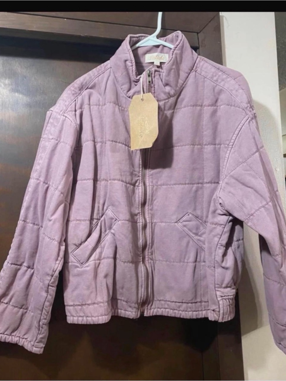 Listicle Quilted Lavender Puffer Jacket